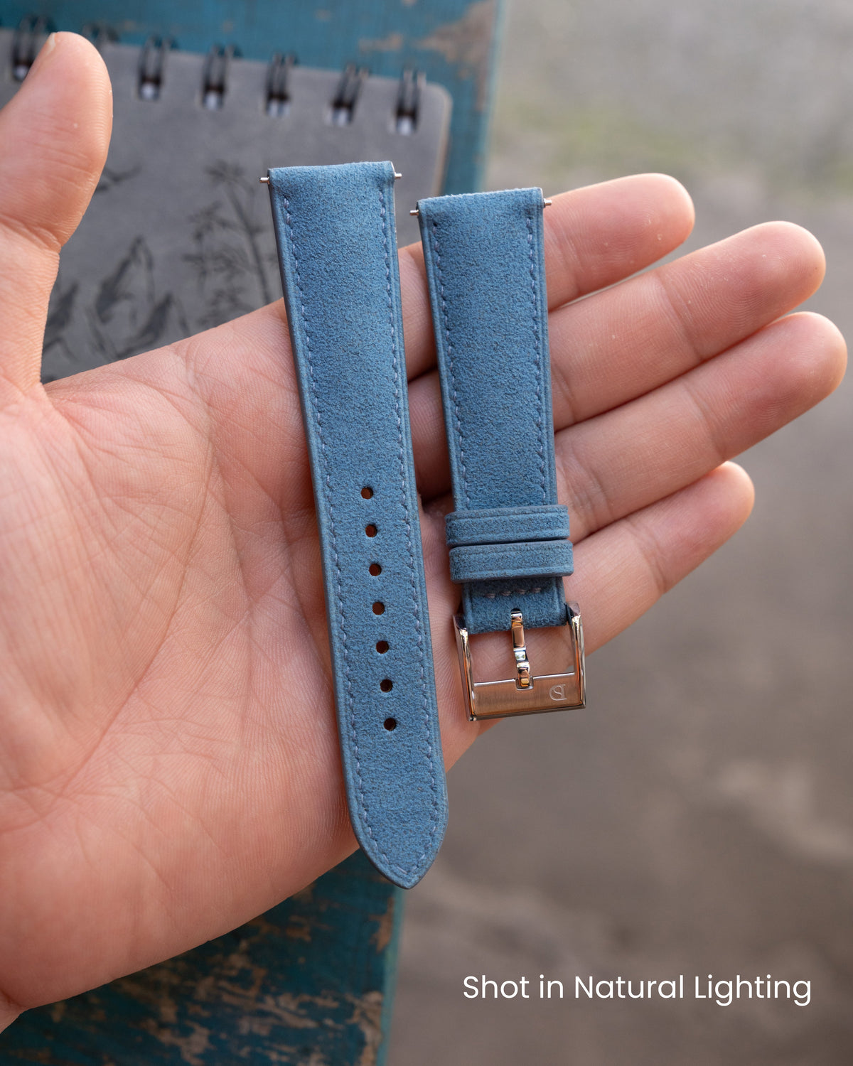 Baby Blue Alcantara Signature Strap