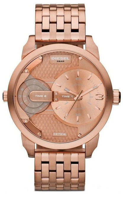 Diesel DZ7318 Mini Daddy Men's Watch – Rose Gold Dial & Rose Gold Stainless Steel Strap