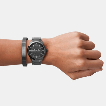 Armani Exchange Hampton AX7101 Men's Watch – Black Dial with Black Stainless Steel Bracelet