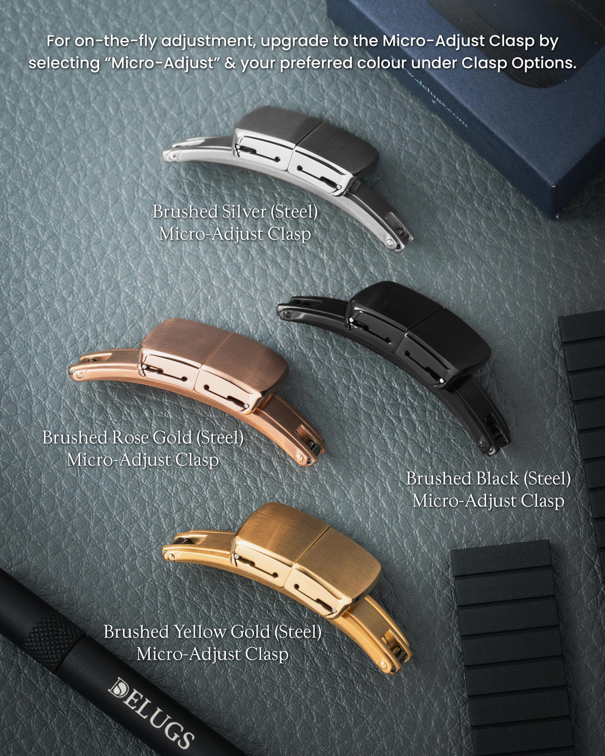 Black Curved CTS Rubber Strap