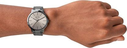 Armani Exchange Cayde AX2722 Men's Analog Watch – Grey Dial with Matching Grey Stainless Steel Strap