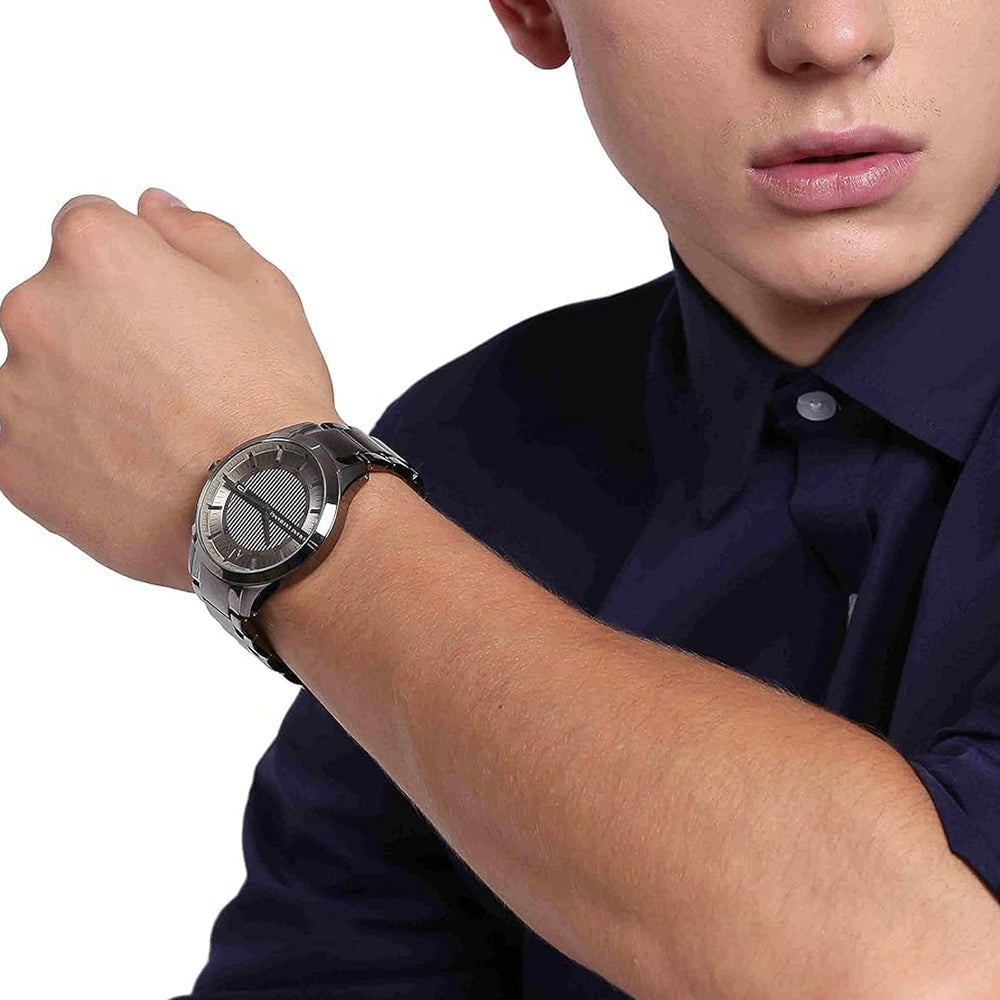 Armani Exchange Hampton AX2194 Men's Chronograph – Grey Dial with Matching Grey Stainless Steel Strap