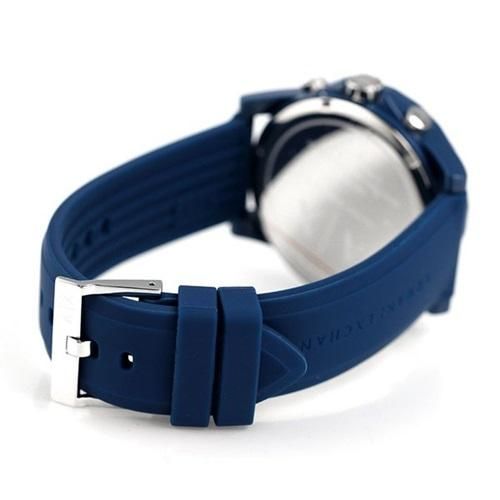 Men's Armani Exchange Outerbanks Chronograph Watch AX1327 – Blue Dial with Blue Silicone Strap