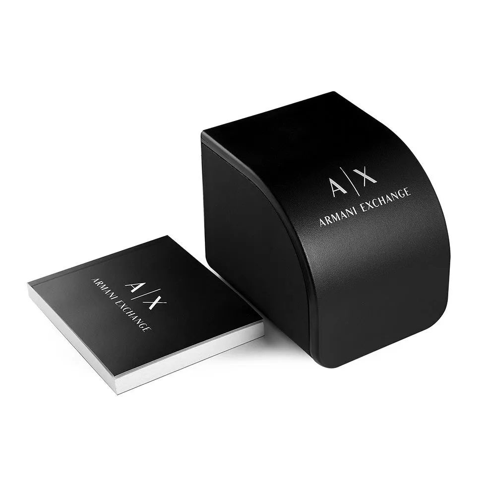 Armani Exchange Outerbanks AX1326 Men's Chronograph Watch – Black Dial with Black Silicone Strap